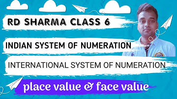 Knowing our number RD Sharma class 6 | Indian system and international system |