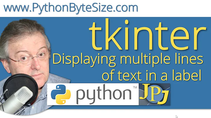Displaying multiple lines of text in a Python tkinter label