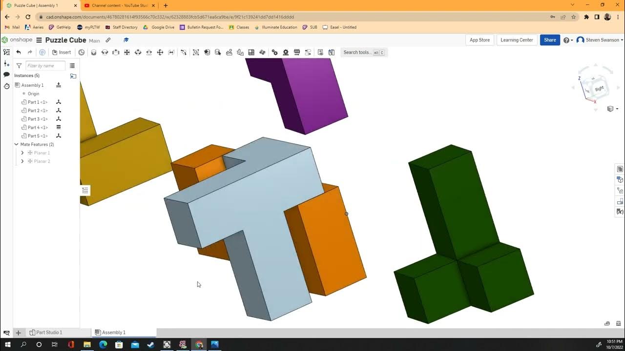Assembly of Puzzle Cube in Onshape YouTube