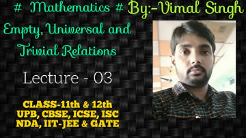 Empty, Universal and Trivial relations