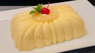 GELATINA DE PIÑA COLADA! 🍍🍹riquisima y con solo 4 ingredientes, postre frio.