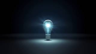 End screen video intro or outro, Bulb explosion, logo