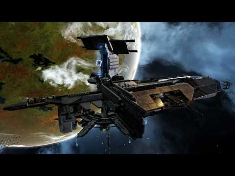 EVE Online - Landfall Kutuoto Miru Orbital Center - Wallpaper Engine Sample (1440p)