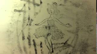 Monoprint animation test Can Can