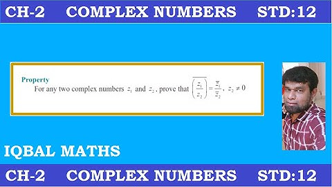 TN Class 12 Maths New Syllabus  Property  of Complex Conjugate -4 Chapter-2 Complex Numbers