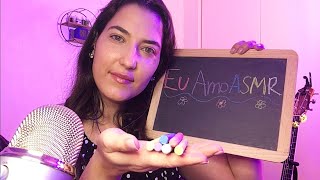 ASMR • Writing Brazilian Portuguese on Chalkboard and Teaching You
