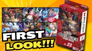 *LET'S HAVE A FIRST LOOK AT THE NEW ST-23 RED SHANKS STARTER DECK!!!*  One Piece Card Game