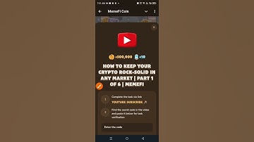 How to Keep Your Crypto Rock-Solid in Any Market | Part 1 of 6 | Memefi Youtube Video Code