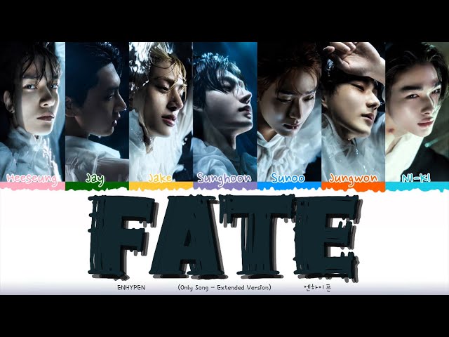 ENHYPEN 'Fate' (Only Song - Extended Version) Colour Coded Lyrics