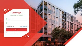 HTML &amp; CSS Login Page with Background Image | How to make creative login page html css #loginpage