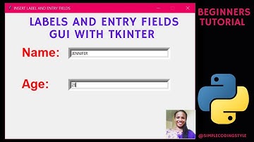 How To Create Labels and Entry Fields With Tkinter||BEGINNERS TUTORIAL