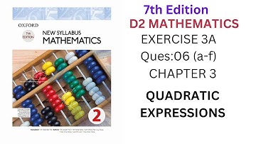 Exercise 3A Ques7 ||Oxford New Syllabus Maths ||7th Edition Book 2 ||D2 Solution||d2 chapter 3
