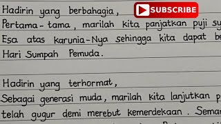 Contoh Naskah Teks Pidato Peringatan Hari Sumpah Pemuda yang Singkat, Padat, Mudah Dihafal