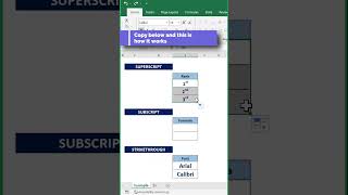 Celebrity How to apply superscript | subscript | strikethrough in excel #shorts Profile