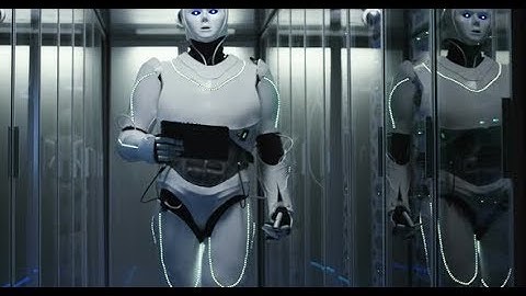 Humanoid Robot Walking Through a Data Center | Stock Footage - Videohive
