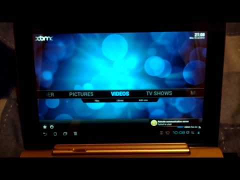 XBMC Android running on the ASUS Transformer Prime