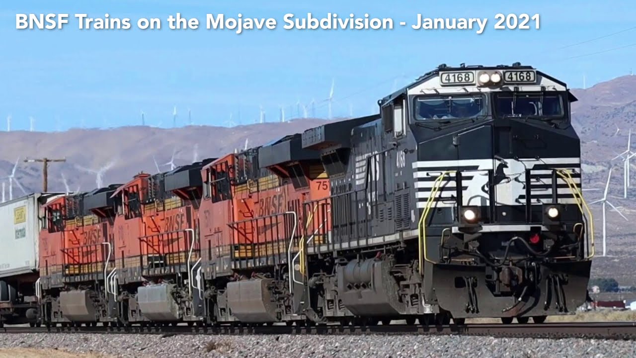 Justin Trackside - BNSF Trains on the Mojave Subdivision ~ January 2021