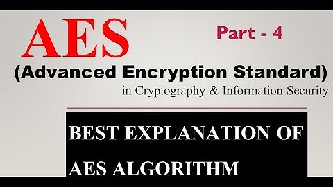 #3iii | PART-4 | What is AES cryptography algorithm in Hindi | Advanced Encryption Standard |