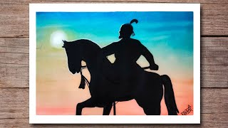 shivaji horse maharaj painting paint easy