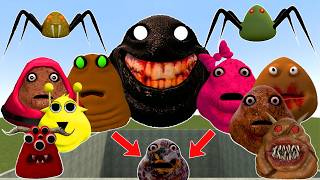 😱SPARTAN KICKING POU BOU FAMILY FROM BOU'S REVENGE Of POU and SPRUNKI POU in LAVA HOLE Garry's Mod!