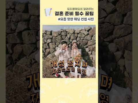 요즘 핫한 웨딩 컨셉 사진! 📷
