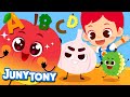 Alphabet fruits and veggies  phonics songs  alphabet songs for kids  learn engilsh  junytony