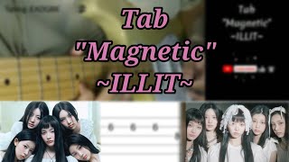Video thumbnail of "ILLIT - Magnetic Electric Guitar Cover [With TAB]"