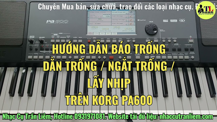 Hướng dẫn sử dụng đàn korg pa600