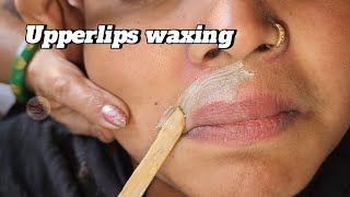 Upper lip Waxing step by step || Rica Waxing at home.#waxing