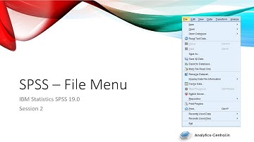 Simplifying SPSS - File Menu (Session 2)