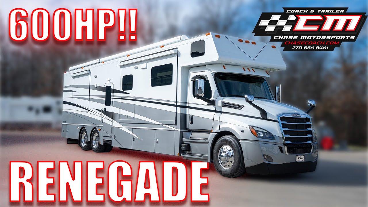 LIKE NEW! 2023 Renegade Classic 45CMR Quad Slide 600HP Auto Trans LOW MILES! LOADED Build!