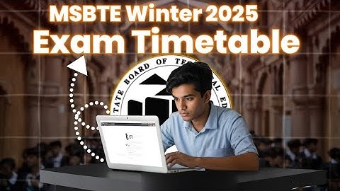 MSBTE Winter 2025 Exam Timetable