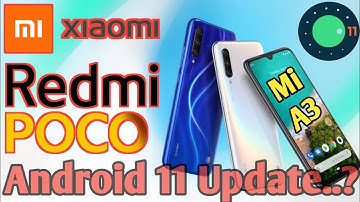 Xiaomi Android 11 Update 2020 | Mi A3 Android 11 Update |Poco Phone Android 11 Update |Redmi Android