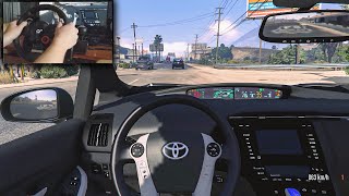 Toyota Prius 2010 Countryside Driving - GTA 5 [Steering Wheel Gameplay]