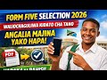Form Five Selection 2026 Waliochaguliwa Kidato Cha Tano 2026 Jinsi Ya Kuangalia Majina Yako Haraka 