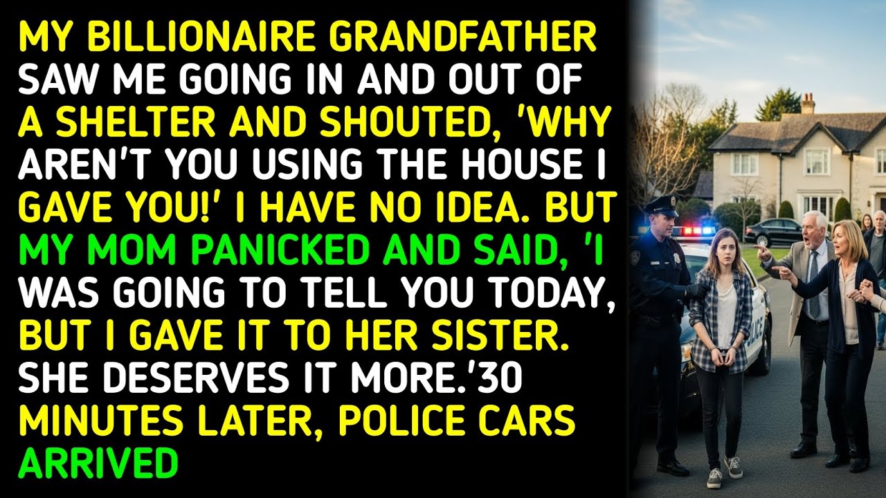 MY BILLIONAIRE GRANDFATHER SAW ME GOING IN AND OUT OF A SHELTER AND SHOUTED, 'WHY AREN'T YOU USIN...
