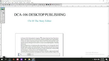 Desktop Publishing Chapter-1 (Adobe Pagemaker 7.0) : The Story Editor