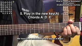 What Is A Musical MODULATION On Guitar? Key Change Lesson @EricBlackmonGuitar