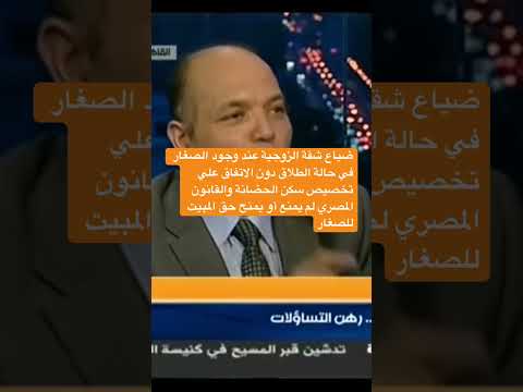 سكن الحضانة حق مبيت الصغار ايام الرؤية موضوعات تحتاج الي تعديلات تشريعية    