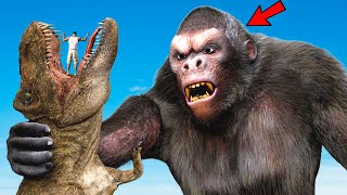 Giant Hulk vs DINOSAUR in GTA 5 - Monster Battle