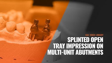 Splinted open tray impression on multi-unit abutments