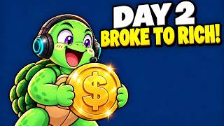 Turtle Goes From BROKE to RICH in Fell and Sell Day 2