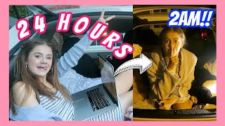 24 HOURS in my CAR CHALLENGE!! || Ellie Louise