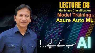 Lecture - 8 - Multiclass classification Model training in Azure Auto ML -  اے آئی ٹریننگ سب کے لیے