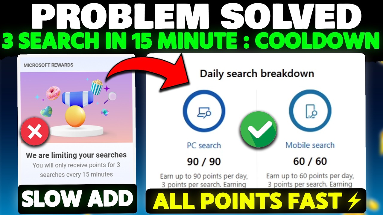 Grinding Microsoft Rewards Now Grind All Points Fast 2024 : Microsoft Reward Cooldown ( 3 Search ...