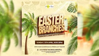 How To Design a 3D TEXT EASTER FLYER in PHOTOSHOP - Easy Step-by-Step Tutorial