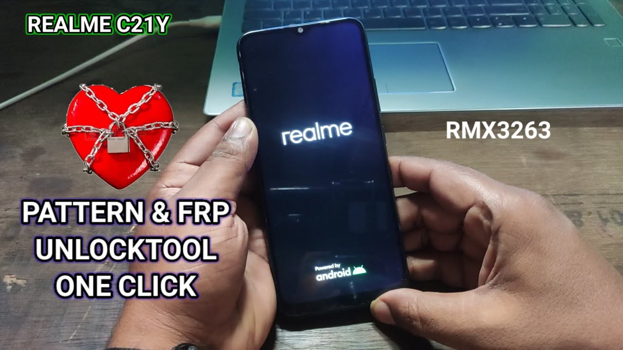 Realme C21-Y Pattern & frp remove Unlocktool One Click - YouTube