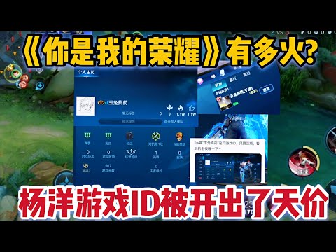 王者首部联动电视剧有多火？杨洋游戏ID被开出天价，这谁买得起