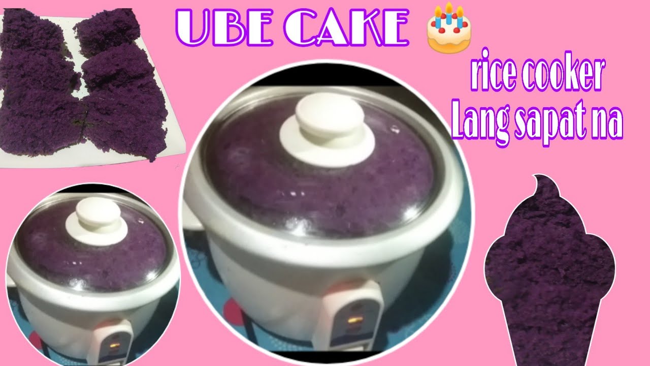 UBE CONDENSED CAKE IN THE RICE COOKER YouTube