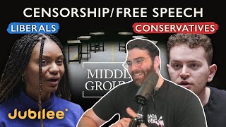 HasanAbi reacts to Who is Censored More? Liberals vs Conservatives | Middle Ground